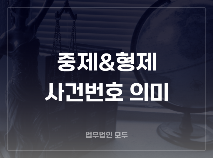 중제, 형제 사건번호 의미