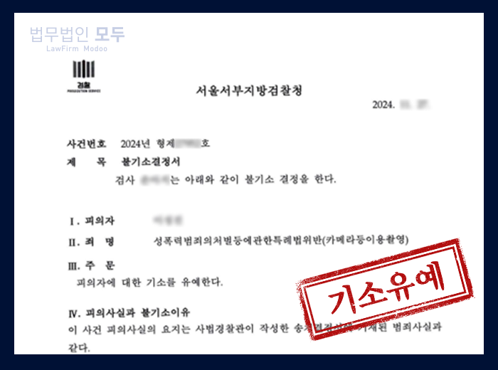 카메라 촬영죄 | 기소유예