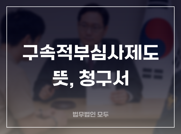 구속적부심사제도 뜻, 청구서 예시